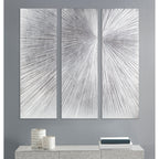 Ensemble de 3 triptyques muraux en résine dimensionnelle peints à la main Madison Park Signature Sunburst