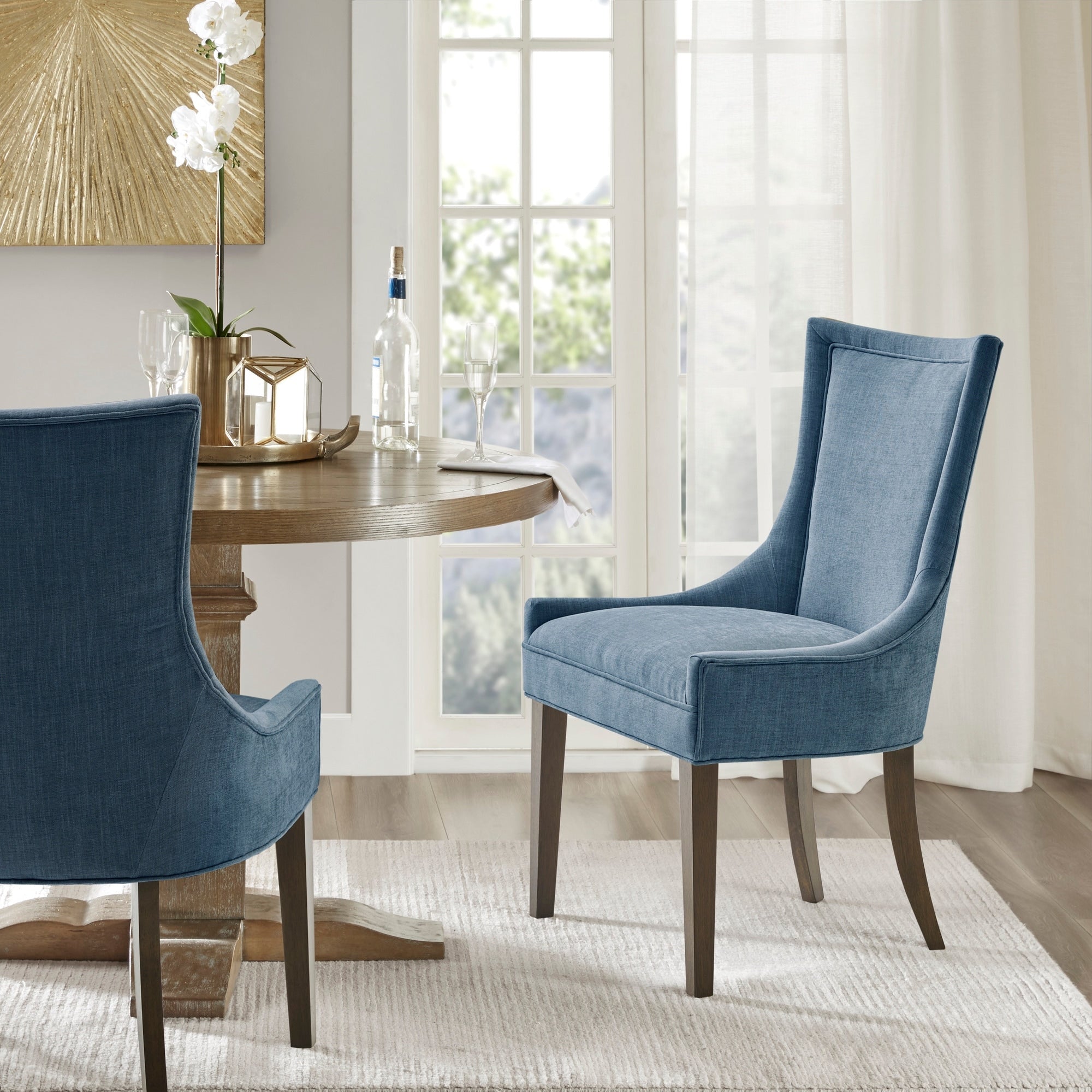 Chaises de salle à manger rembourrées Madison Park Signature Ultra avec pieds en bois (lot de 2) - N/A