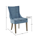 Chaises de salle à manger rembourrées Madison Park Signature Ultra avec pieds en bois (lot de 2) - N/A