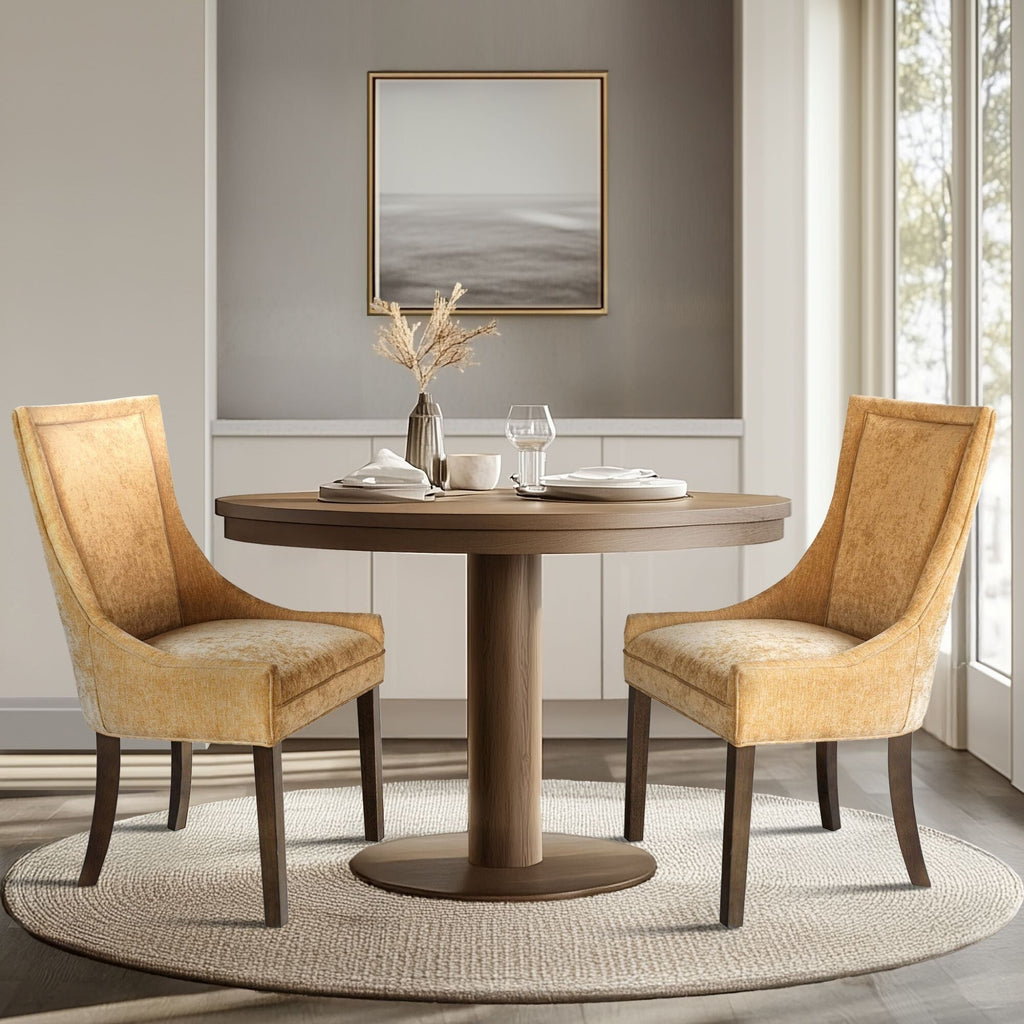 Chaises de salle à manger rembourrées Madison Park Signature Ultra avec pieds en bois (lot de 2) - N/A