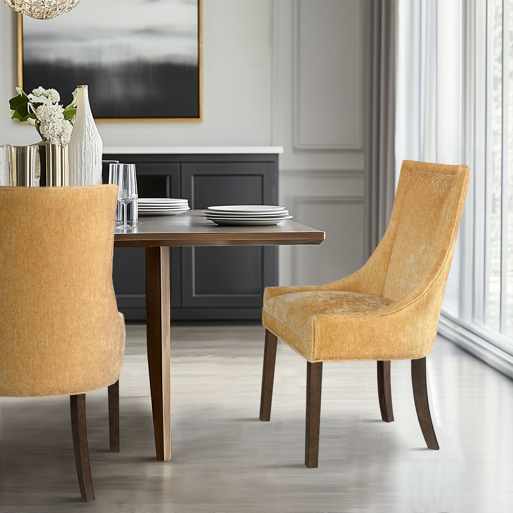 Chaises de salle à manger rembourrées Madison Park Signature Ultra avec pieds en bois (lot de 2) - N/A