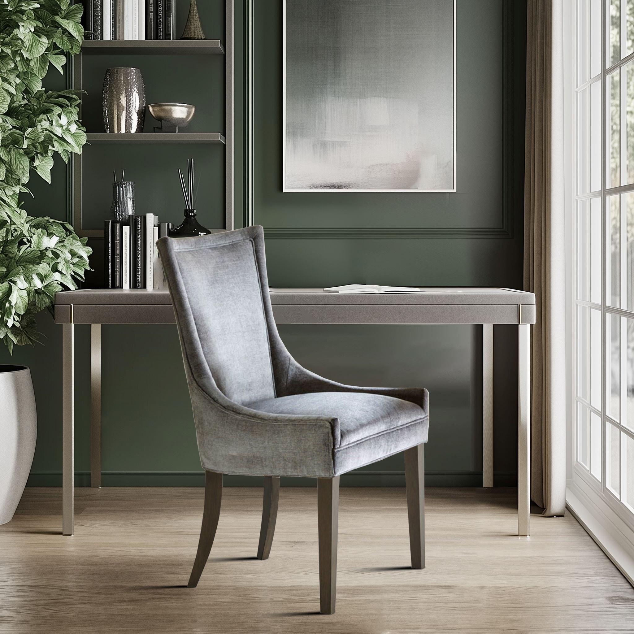 Chaises de salle à manger rembourrées Madison Park Signature Ultra avec pieds en bois (lot de 2) - N/A
