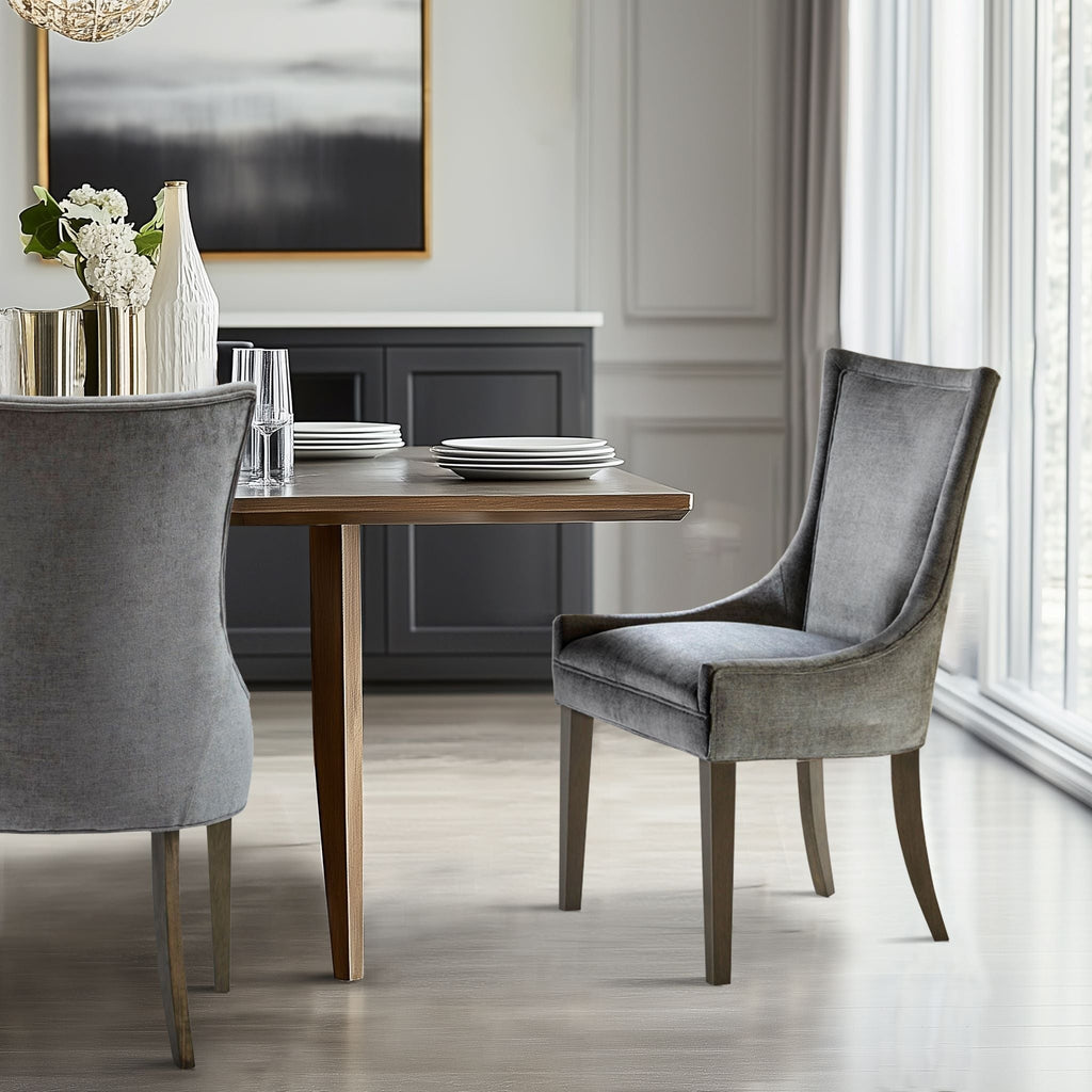 Chaises de salle à manger rembourrées Madison Park Signature Ultra avec pieds en bois (lot de 2) - N/A