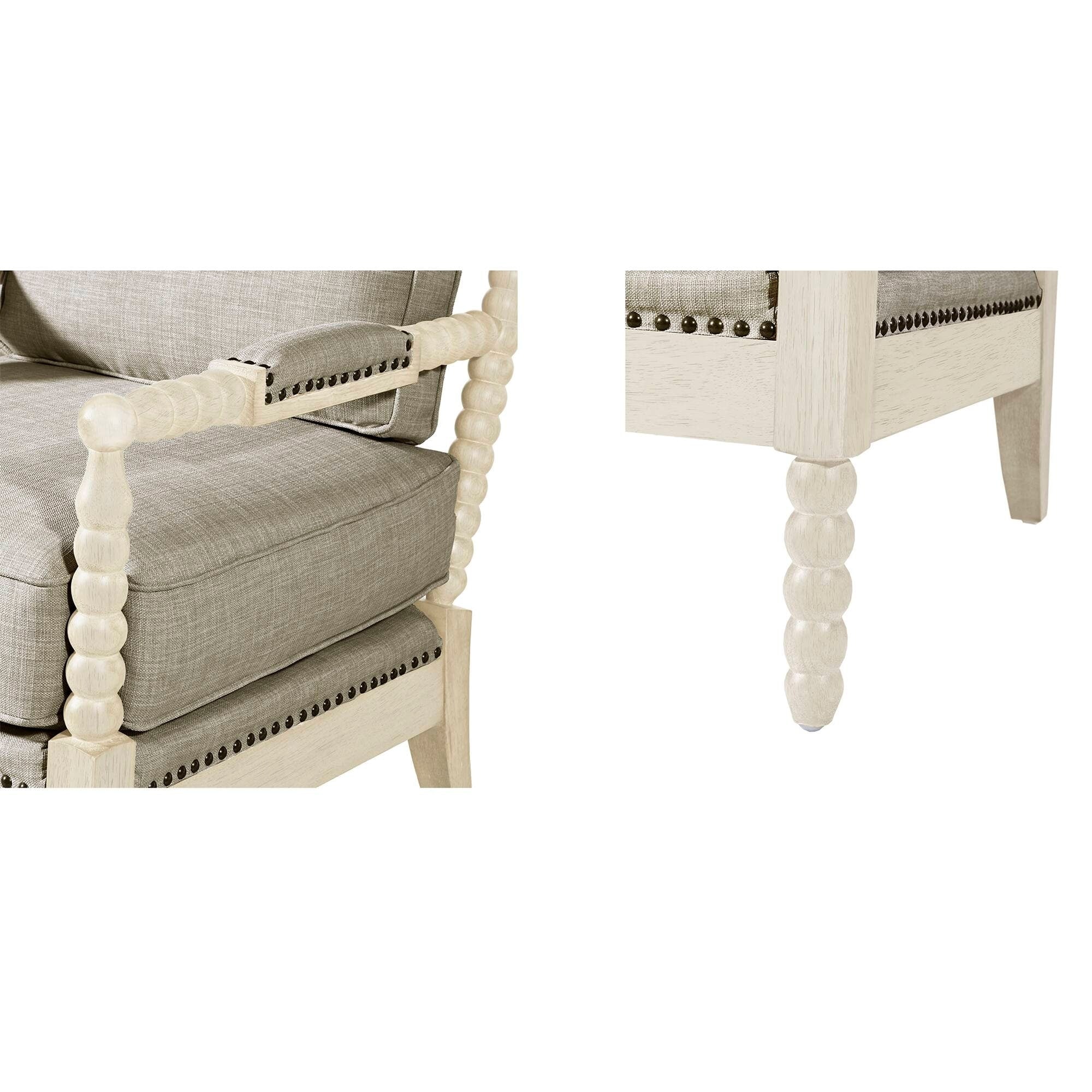Madison Park Donohue Turned Wood Frame Armchair