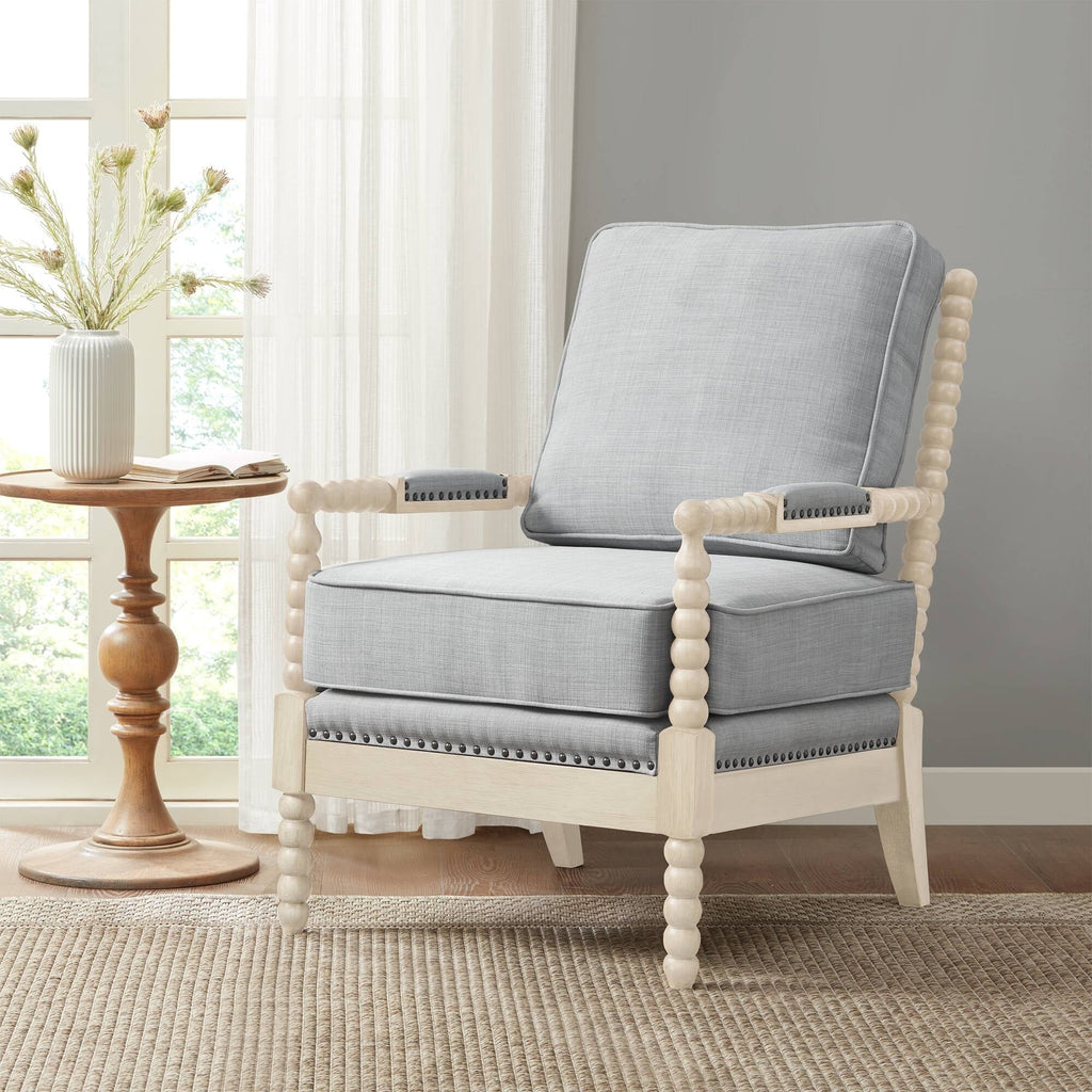 Madison Park Donohue Turned Wood Frame Armchair
