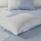 Parure de lit Madison Park Vera en microfibre brodée 8 pièces