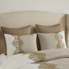 Parure de lit Madison Park Vera en microfibre brodée 8 pièces