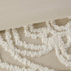 Parure de lit Madison Park Virginia en coton chenille touffeté avec médaillon