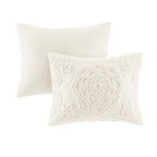 Parure de lit Madison Park Virginia en coton chenille touffeté avec médaillon
