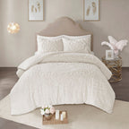 Parure de lit Madison Park Virginia en coton chenille touffeté avec médaillon