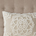Parure de lit Madison Park Virginia en coton chenille touffeté avec médaillon
