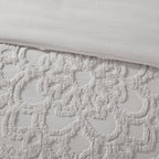 Parure de lit Madison Park Virginia en coton chenille touffeté avec médaillon