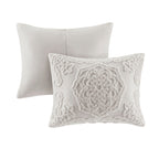Parure de lit Madison Park Virginia en coton chenille touffeté avec médaillon