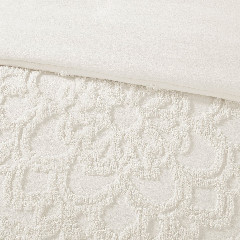 Parure de lit Madison Park Virginia en coton chenille touffeté avec médaillon