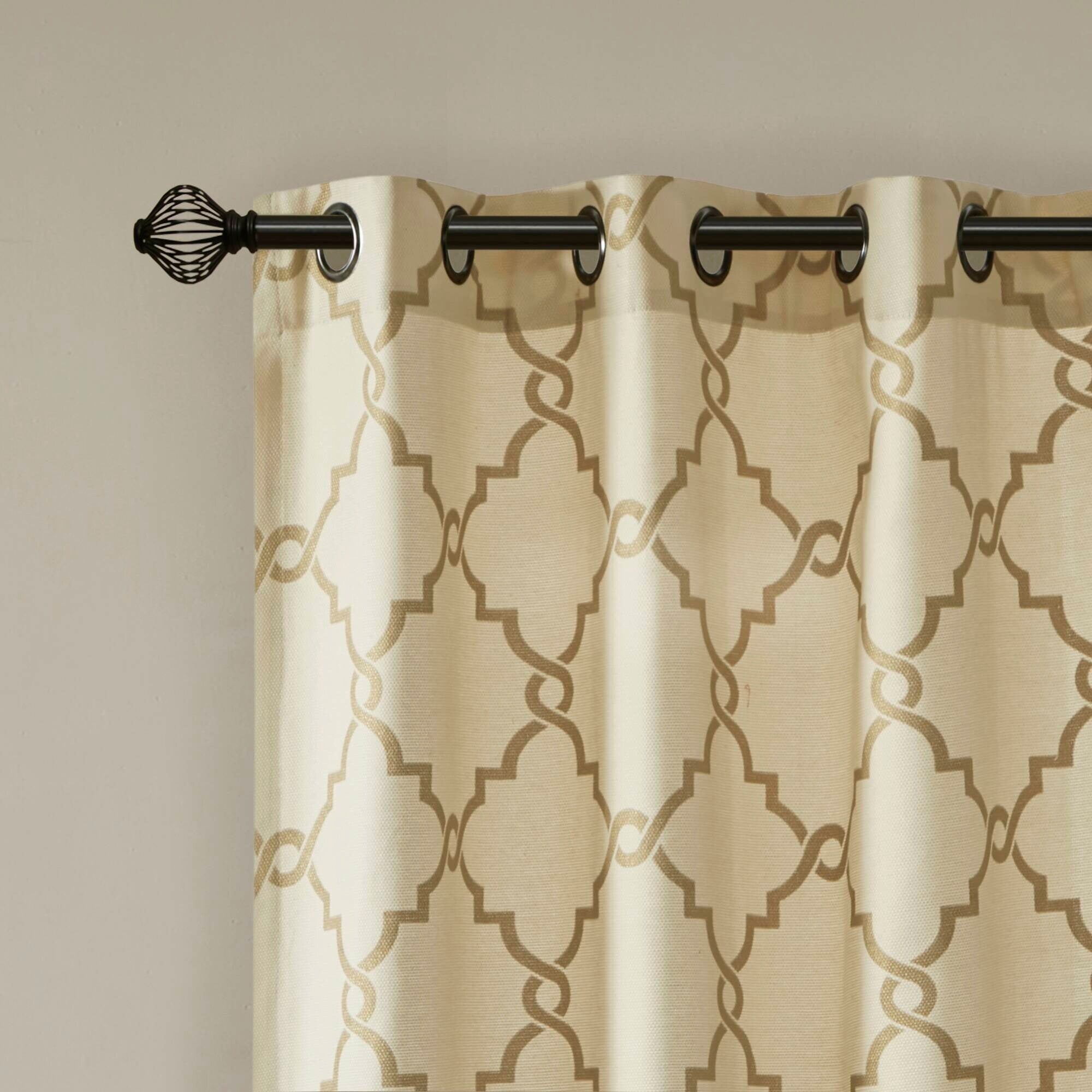 Panneau de rideau simple à œillets et imprimé fretwork Madison Park Westmont