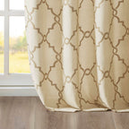 Panneau de rideau simple à œillets et imprimé fretwork Madison Park Westmont
