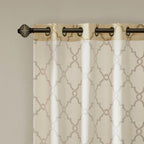 Panneau de rideau simple à œillets et imprimé fretwork Madison Park Westmont