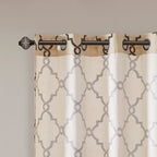 Panneau de rideau simple à œillets et imprimé fretwork Madison Park Westmont