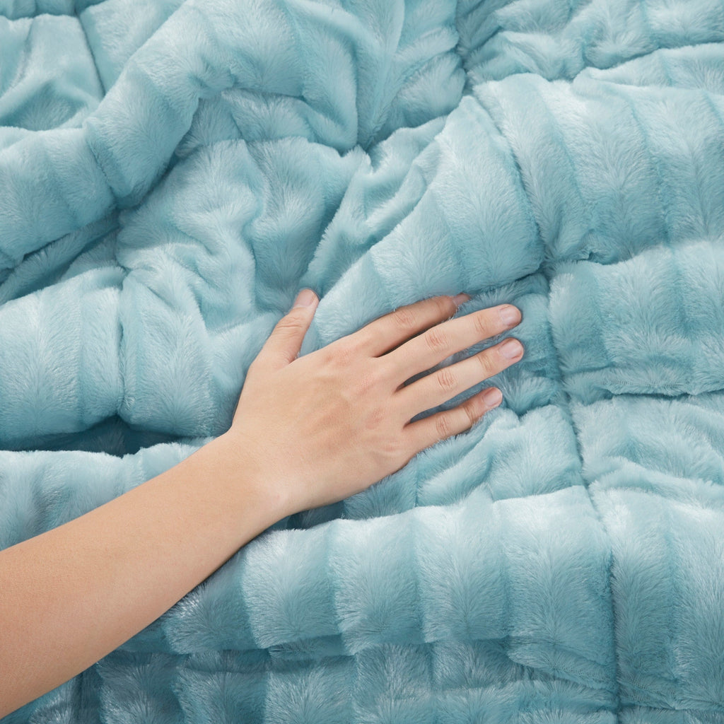 Ensemble mini-couette en fausse fourrure Madison Park York