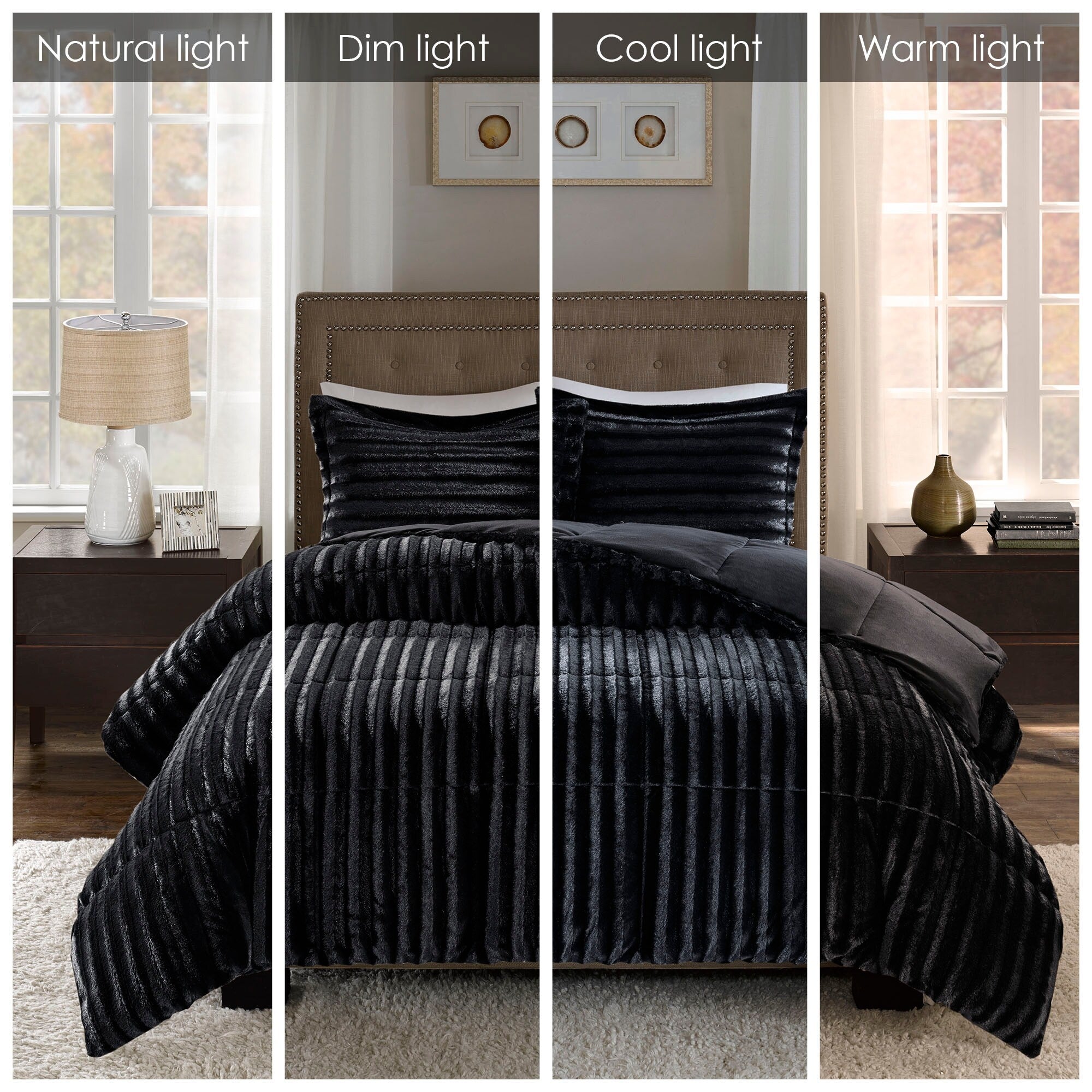 Ensemble mini-couette en fausse fourrure Madison Park York