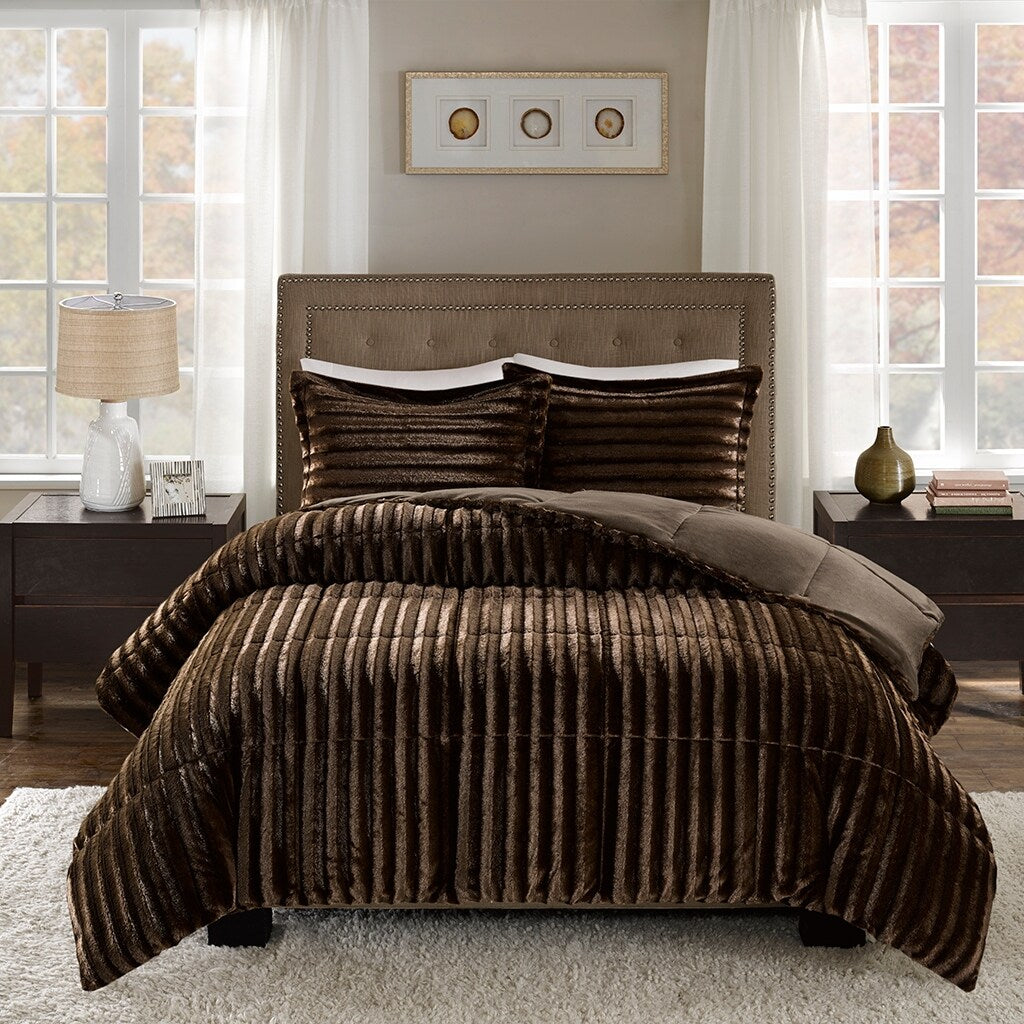 Ensemble mini-couette en fausse fourrure Madison Park York
