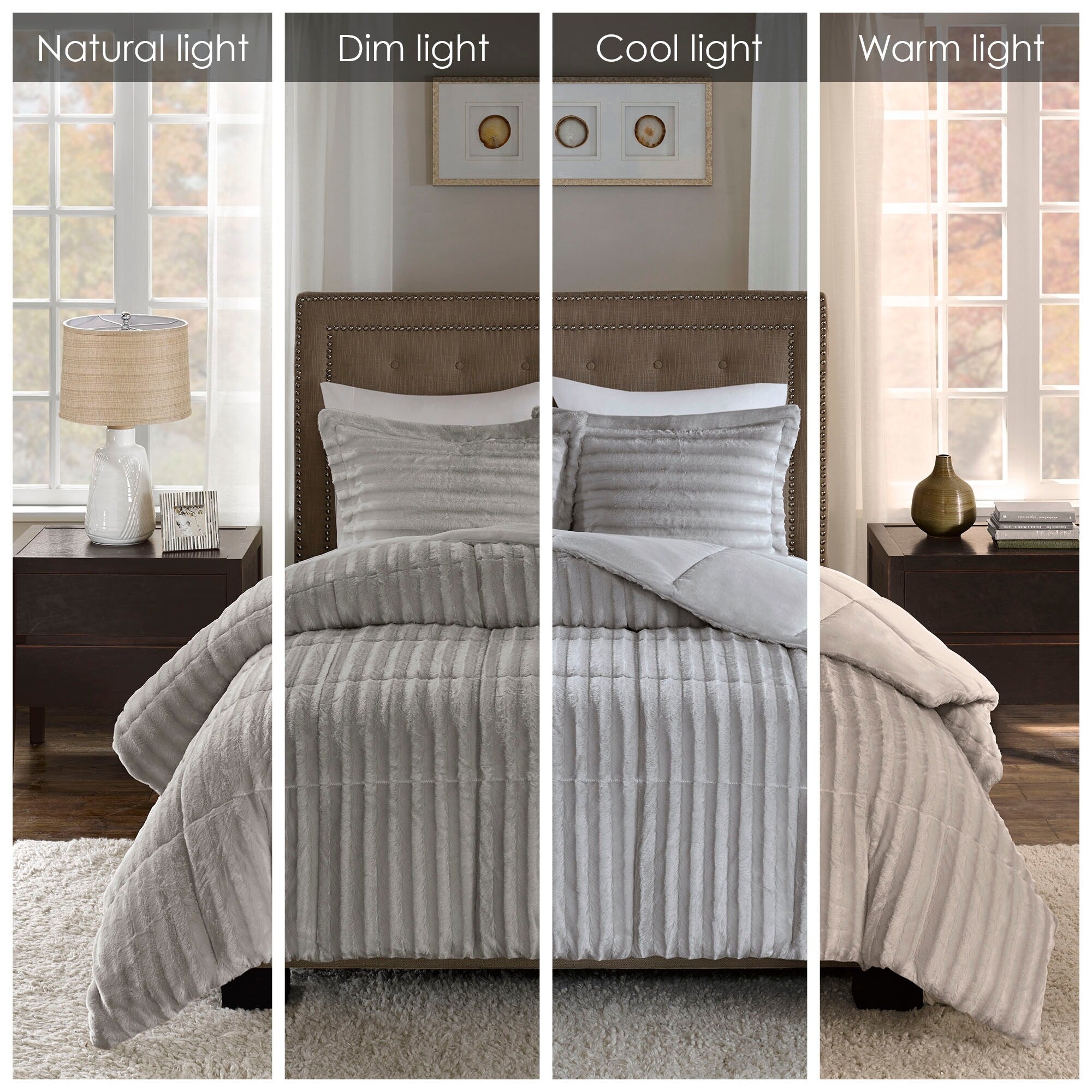Ensemble mini-couette en fausse fourrure Madison Park York
