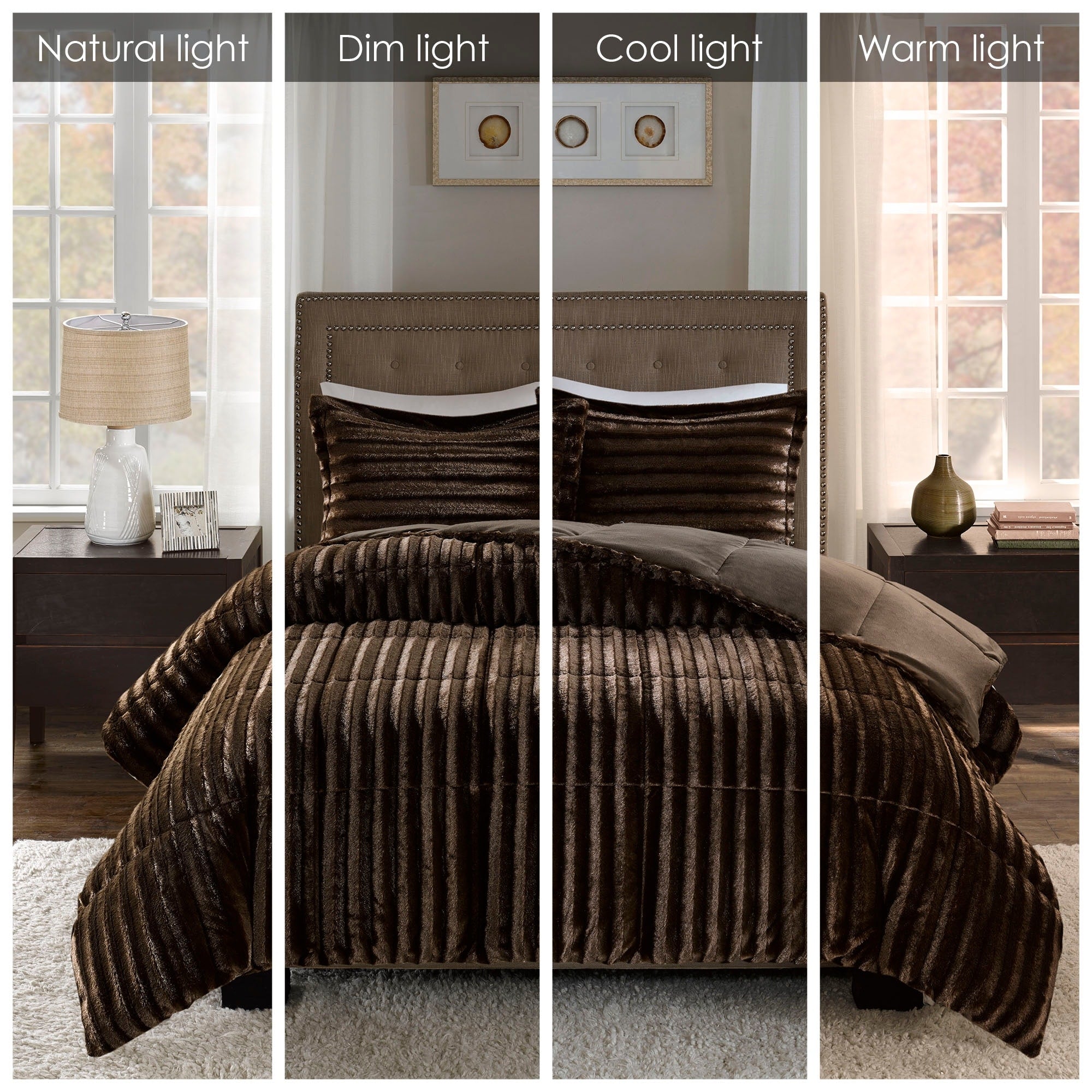 Ensemble mini-couette en fausse fourrure Madison Park York