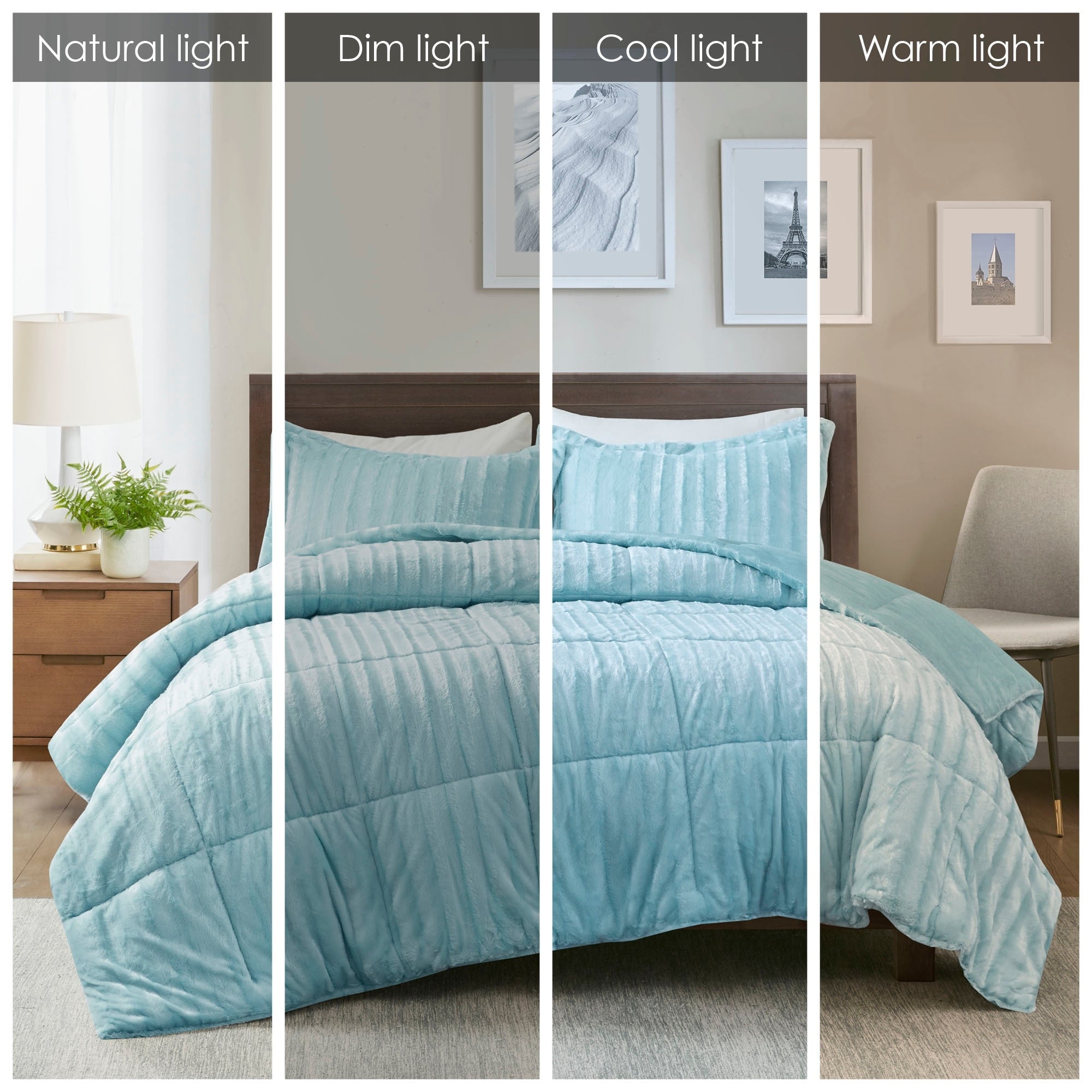 Ensemble mini-couette en fausse fourrure Madison Park York