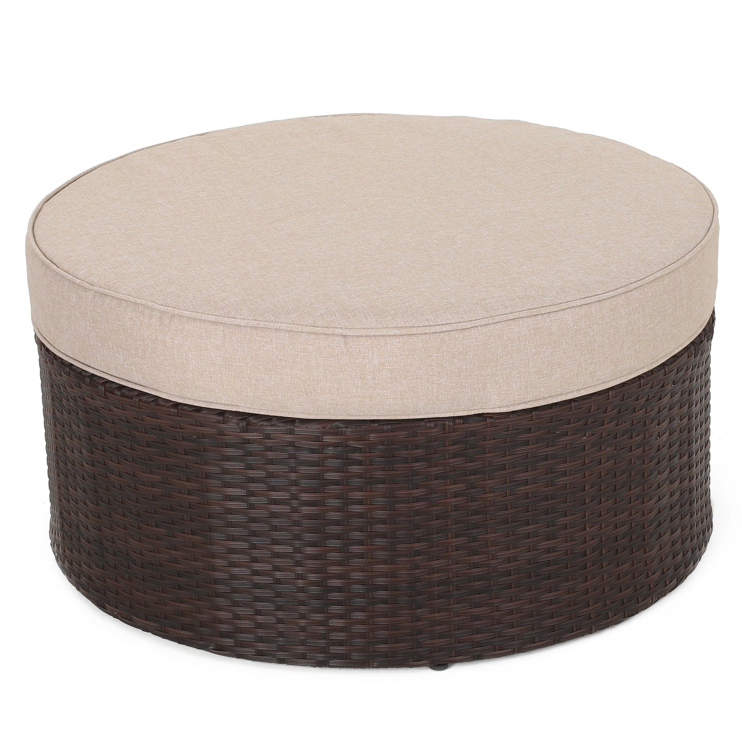 Ensemble de salon d'extérieur Madras Zanzibar en osier courbé avec pouf par Christopher Knight Home