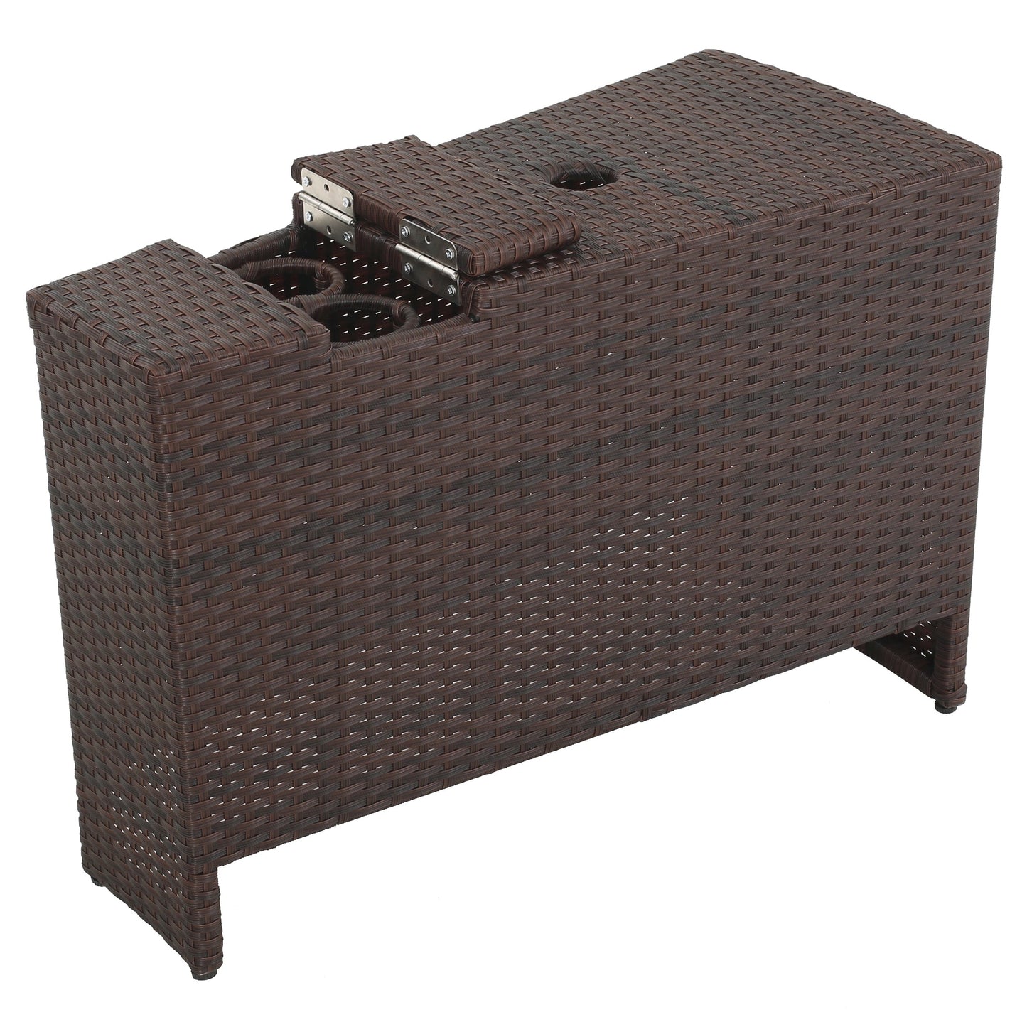 Ensemble de salon d'extérieur Madras Zanzibar en osier courbé avec pouf par Christopher Knight Home