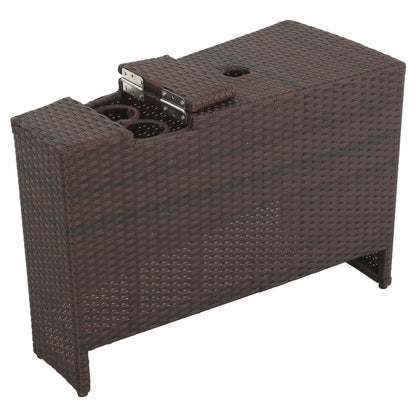 Ensemble de salon d'extérieur Madras Zanzibar en osier courbé avec pouf par Christopher Knight Home
