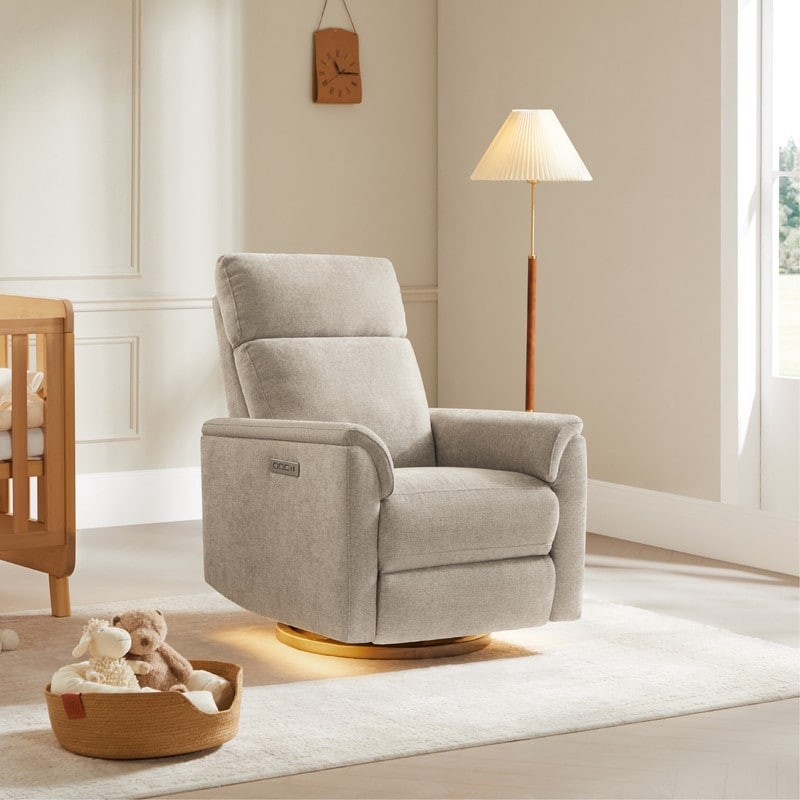 Fauteuil inclinable pivotant électrique Maire pour chambre d'enfant avec veilleuse
