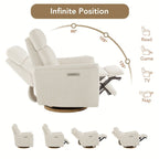 Fauteuil inclinable pivotant électrique Maire pour chambre d'enfant avec veilleuse