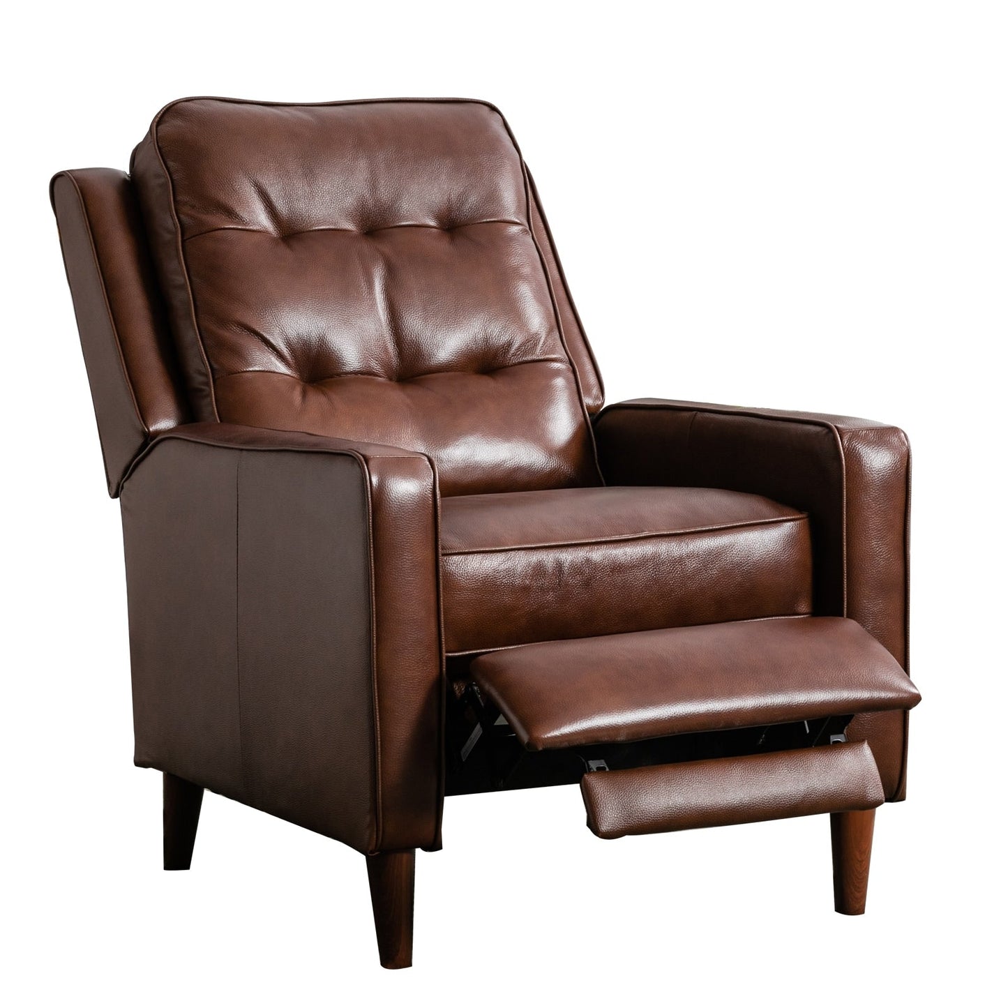 Fauteuil inclinable à dossier relevable, fauteuil en tissu avec décoration rivetée, fauteuil d'appoint simple