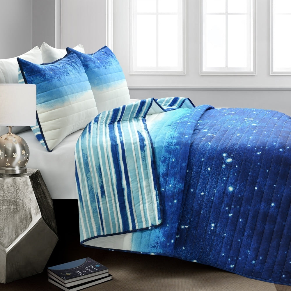 Parure de lit réversible à imprimé ombré Space Star de Lush Decor
