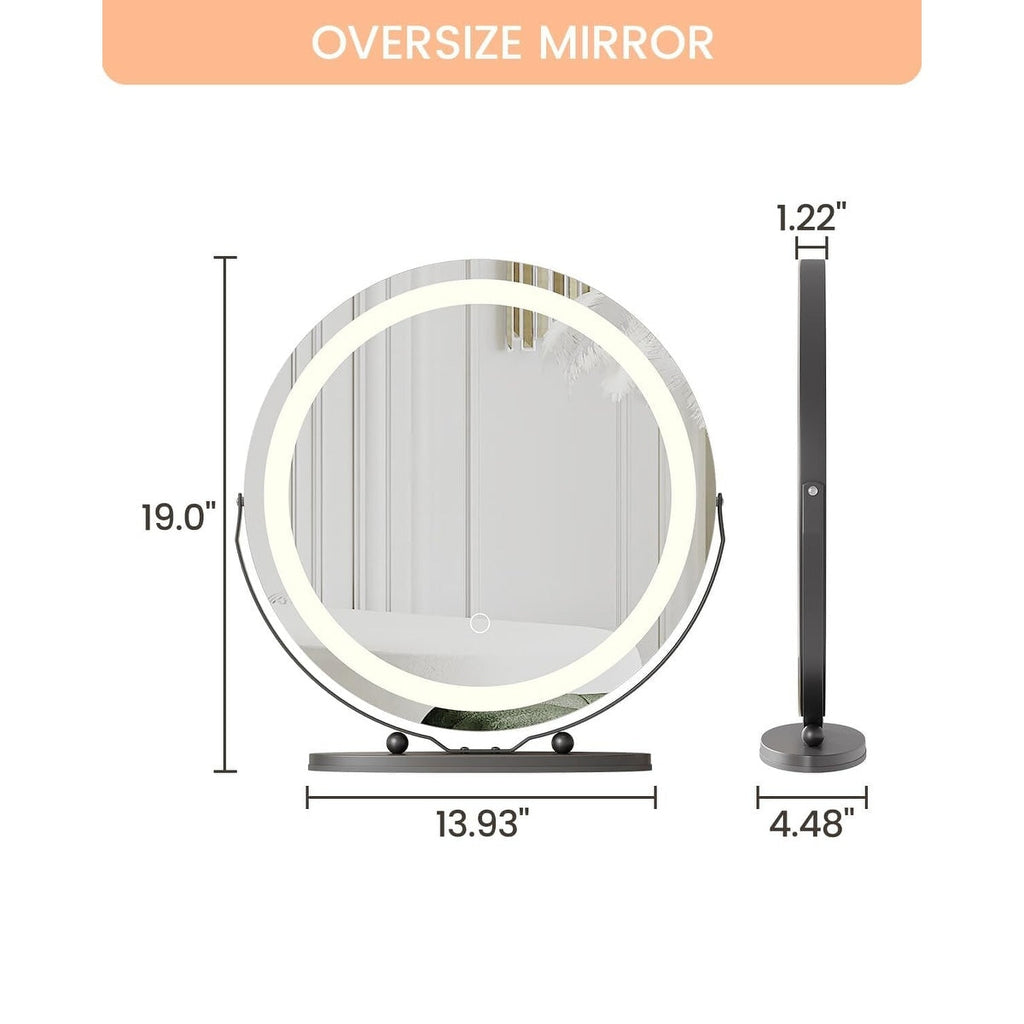 Miroir de maquillage Miroir de courtoisie avec lumières
