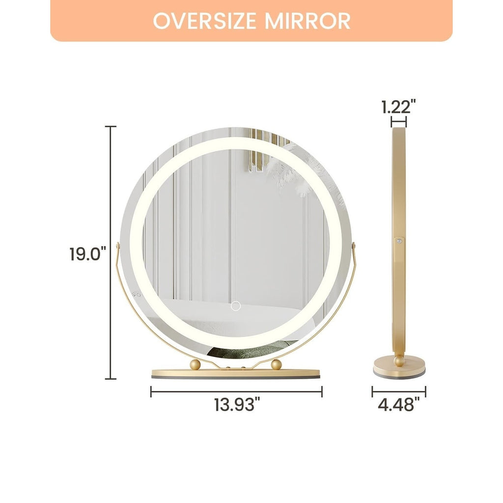 Miroir de maquillage Miroir de courtoisie avec lumières