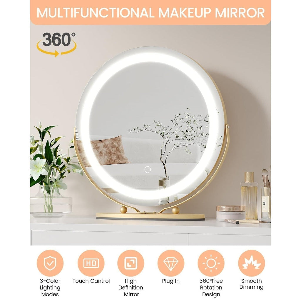 Miroir de maquillage Miroir de courtoisie avec lumières