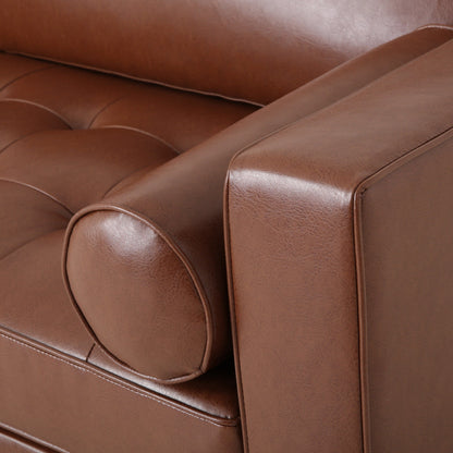 Canapé 3 places capitonné contemporain Malinta par Christopher Knight Home - 82,25 L x 33,00 l x 33,00 H