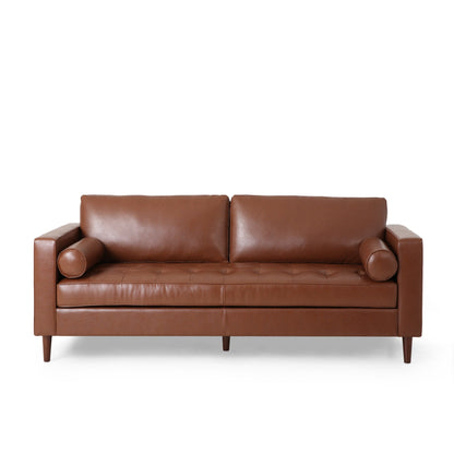 Canapé 3 places capitonné contemporain Malinta par Christopher Knight Home - 82,25 L x 33,00 l x 33,00 H