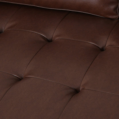 Canapé 3 places capitonné contemporain Malinta par Christopher Knight Home - 82,25 L x 33,00 l x 33,00 H