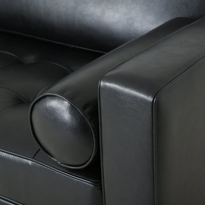 Canapé 3 places capitonné contemporain Malinta par Christopher Knight Home - 82,25 L x 33,00 l x 33,00 H
