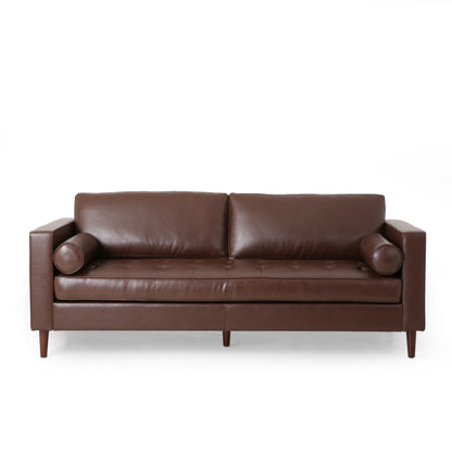 Canapé 3 places capitonné contemporain Malinta par Christopher Knight Home - 82,25 L x 33,00 l x 33,00 H