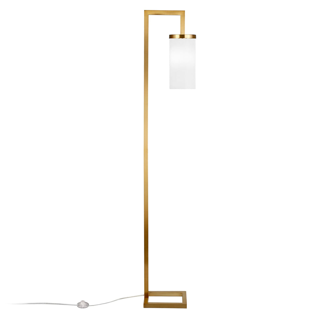 Lampadaire haut Malva 67,75 avec abat-jour en verre - 11 pouces de large