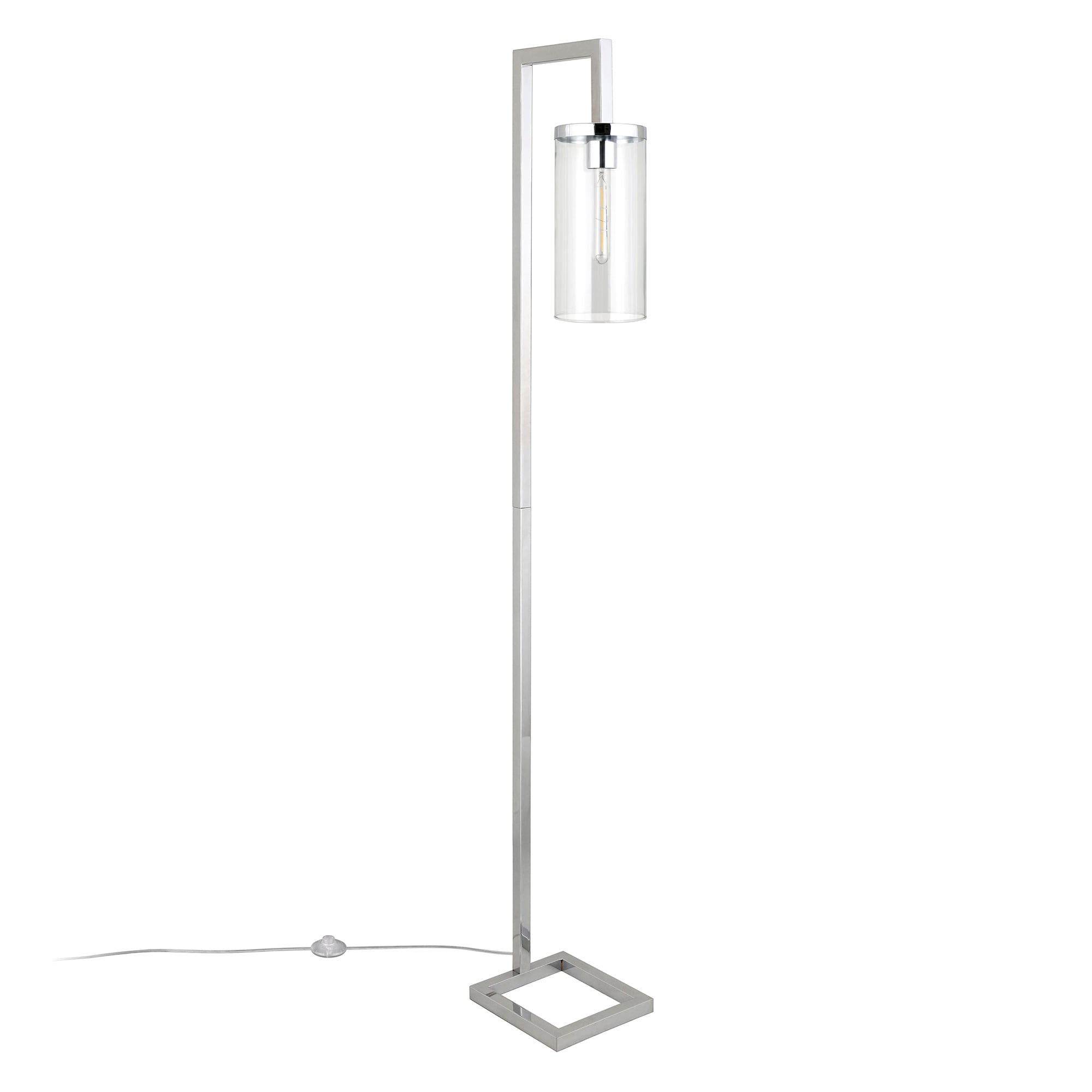 Lampadaire haut Malva 67,75 avec abat-jour en verre - 11 pouces de large