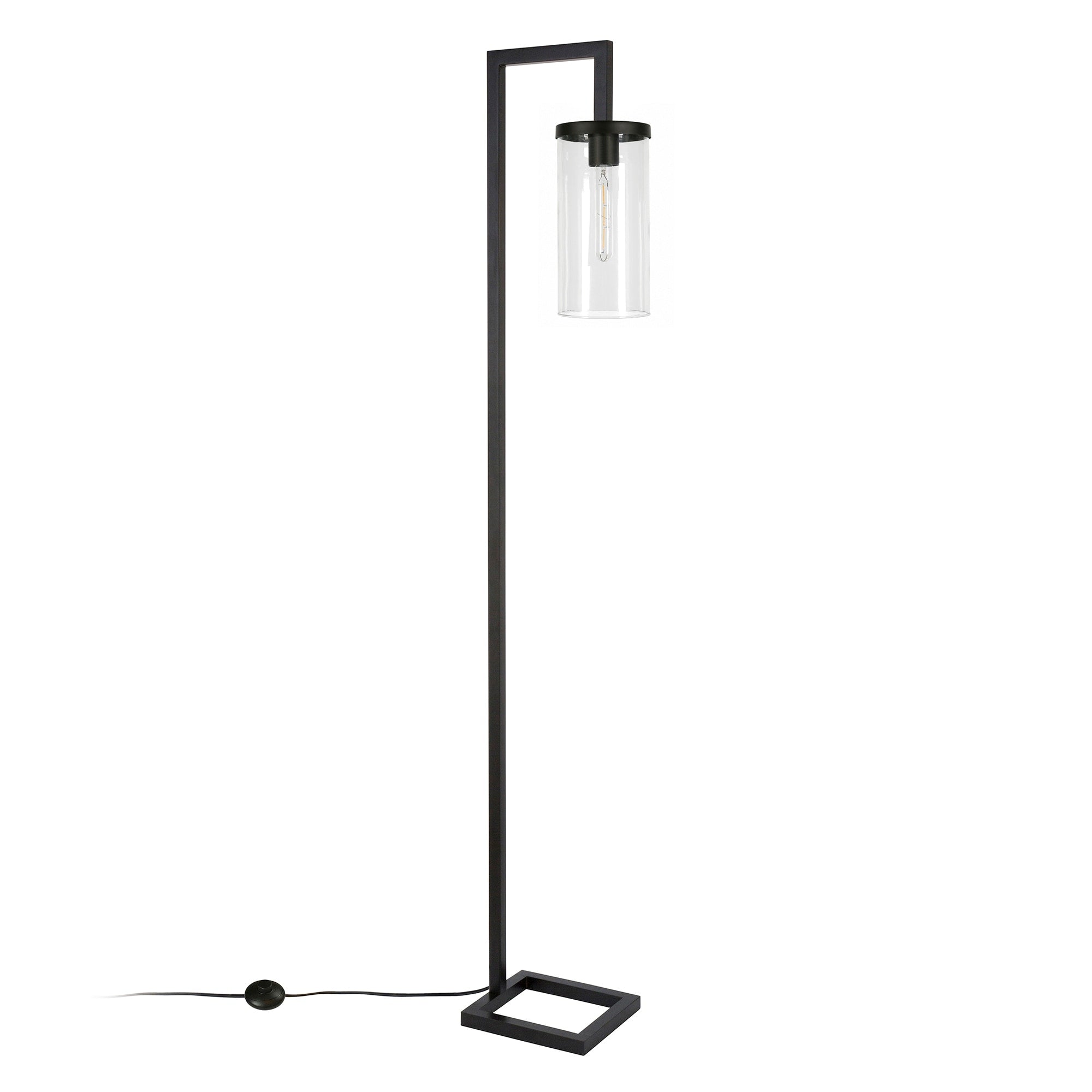 Lampadaire haut Malva 67,75 avec abat-jour en verre - 11 pouces de large