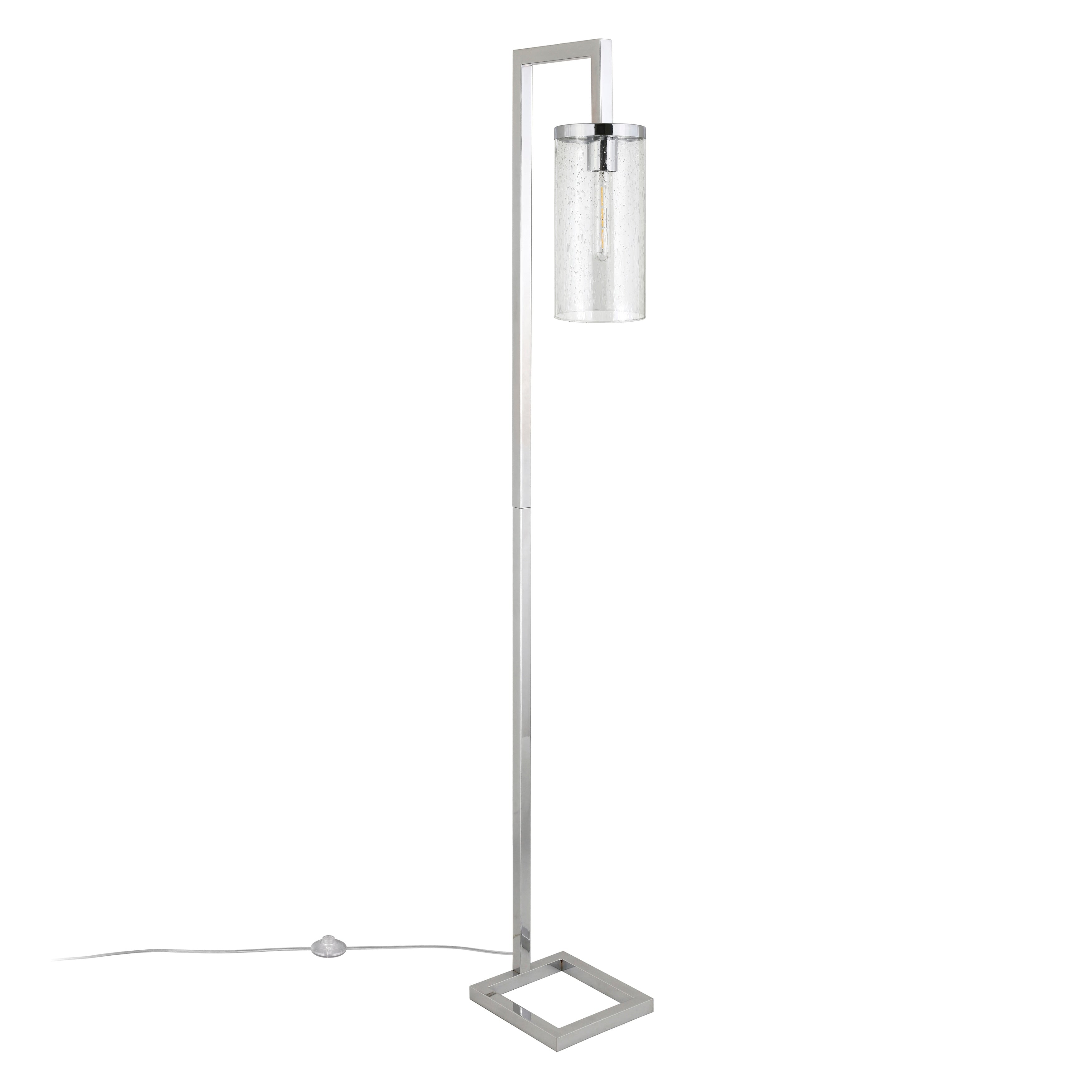 Lampadaire haut Malva 67,75 avec abat-jour en verre - 11 pouces de large