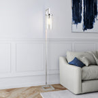 Lampadaire haut Malva 67,75 avec abat-jour en verre - 11 pouces de large