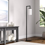 Lampadaire haut Malva 67,75 avec abat-jour en verre - 11 pouces de large