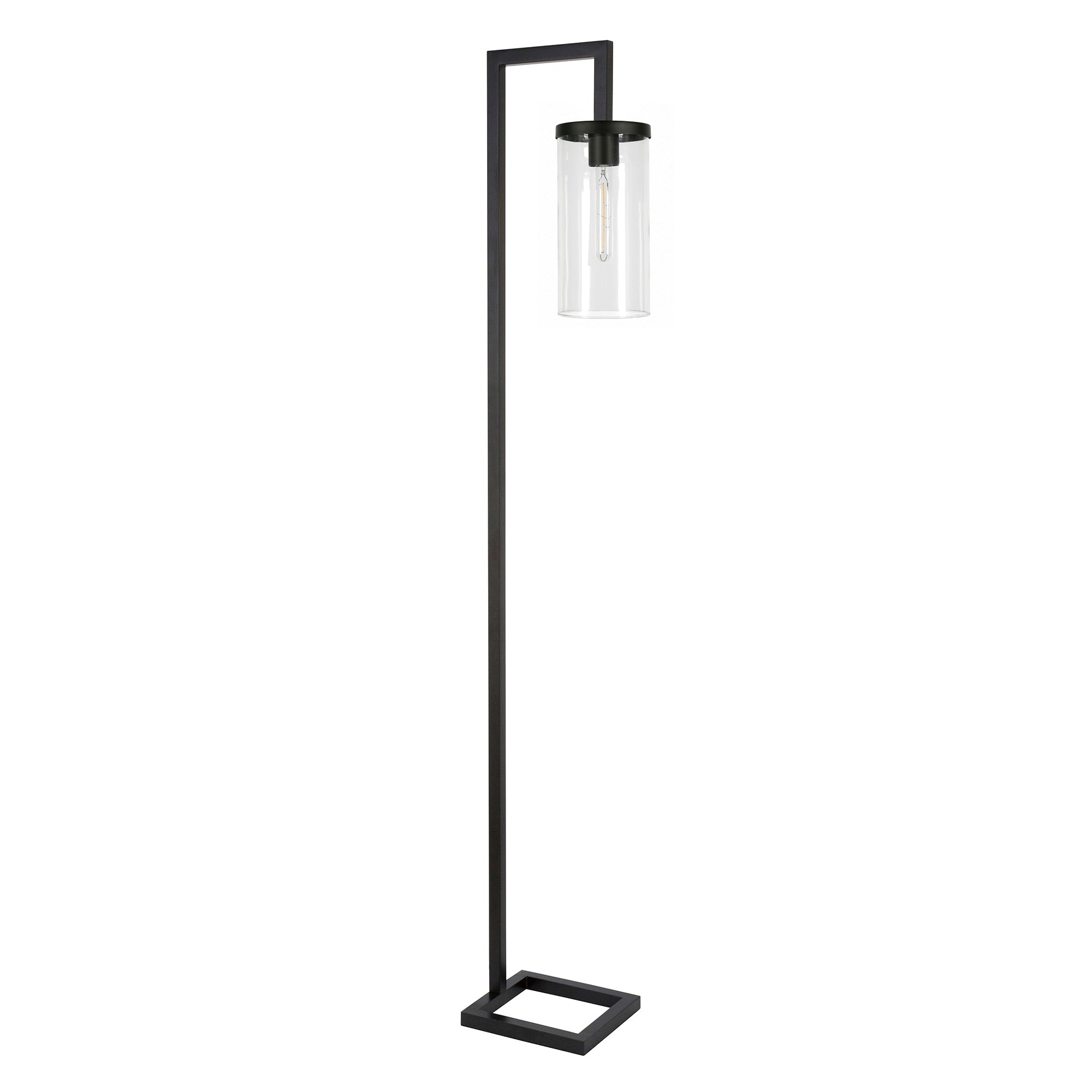 Lampadaire haut Malva 67,75 avec abat-jour en verre - 11 pouces de large